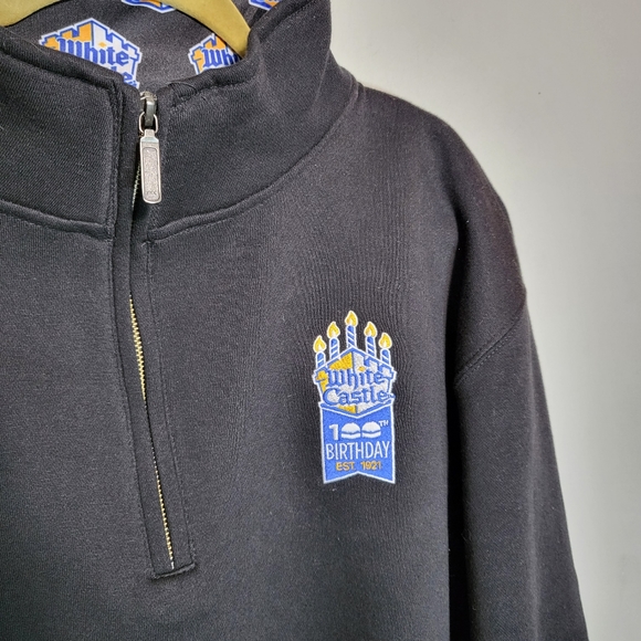 WHITE CASTLE NWOT Men's Pullover | size XL | Quarter Zip | Logo - Picture 9 of 10